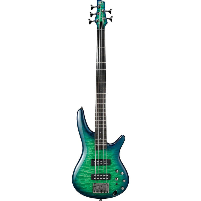 Ibanez SR405EQMSLG SR 5-String Electric Bass, Surreal Blue Burst Gloss