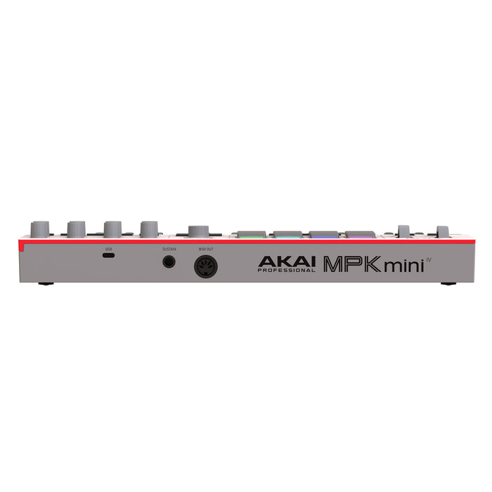 AKAI MPK Mini IV Compact Keyboard and Pad Controller, Grey