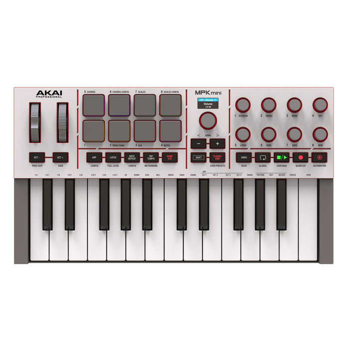 AKAI MPK Mini IV Compact Keyboard and Pad Controller, Grey