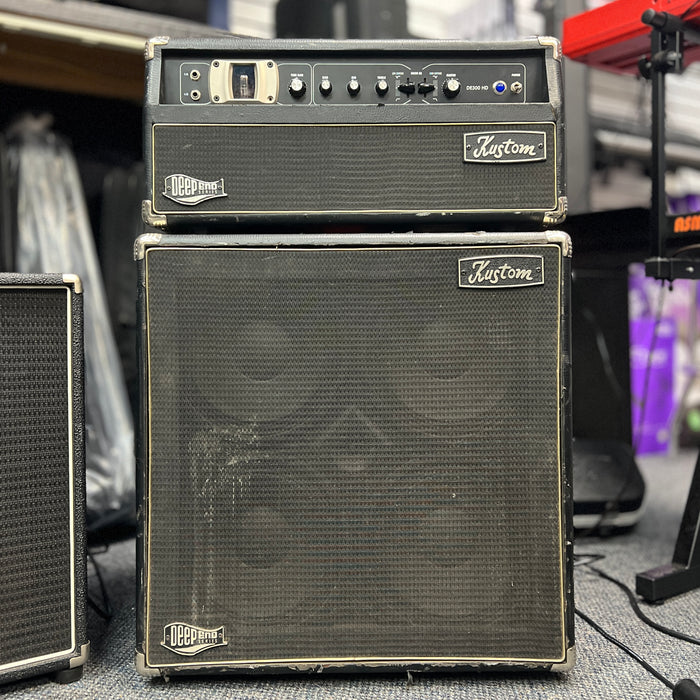AS IS USED Kustom Deep End Bass Rig -  DE410 Cabinet & DE300H Head, 400 Watts