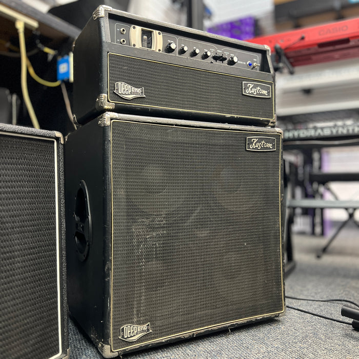 AS IS USED Kustom Deep End Bass Rig -  DE410 Cabinet & DE300H Head, 400 Watts