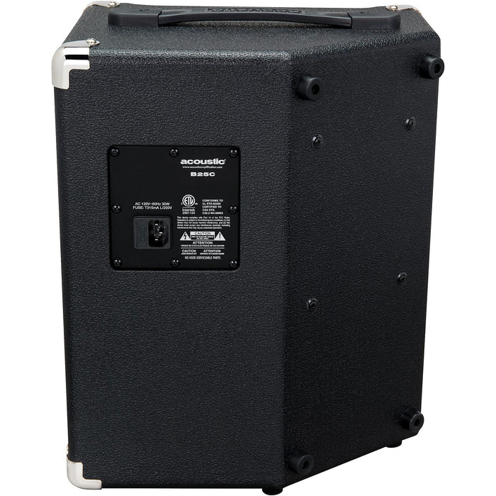 Acoustic B25C 1x8 25W Bass Combo With Tilt-Back Cab, Black