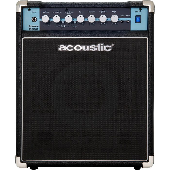 Acoustic B50C 1x10 50W Bass Combo With Tilt-Back Cab, Black