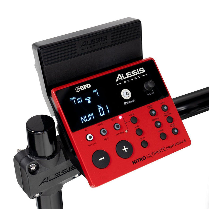 Alesis NITRO Ultimate 9-piece Professional Electronic Drum Set with Stand-Mounted Hi-Hat and Bluetooth