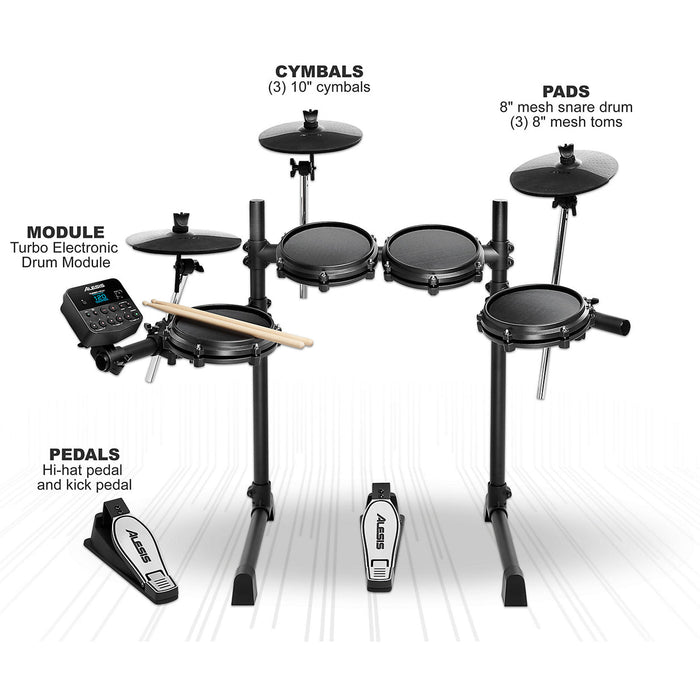 alesis electronic kick pedal Alesis Turbo Mesh Electronic Drum Kit