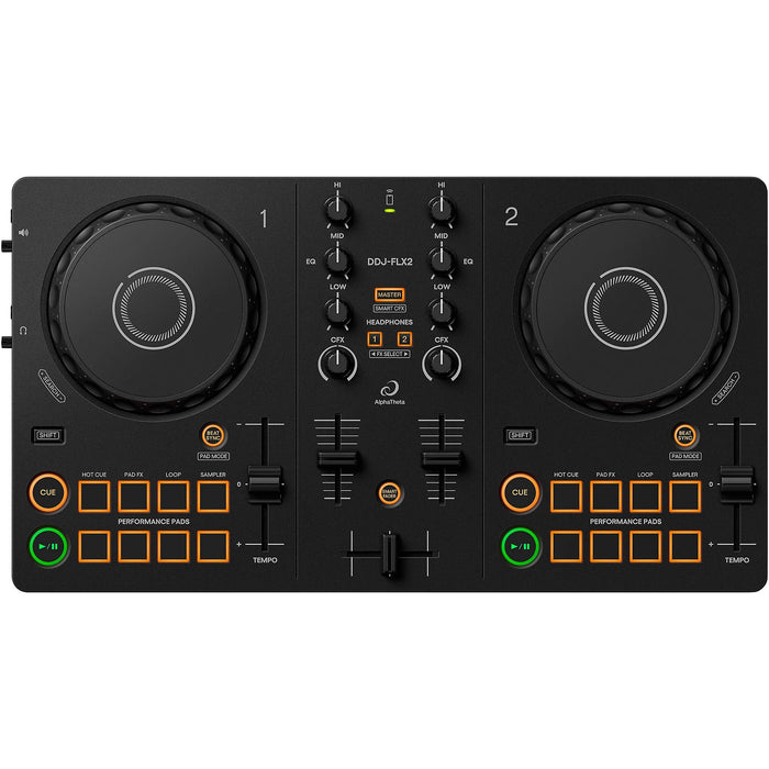 AlphaTheta DDJ-FLX2 DJ Controller for rekordbox, djay and Serato - Black