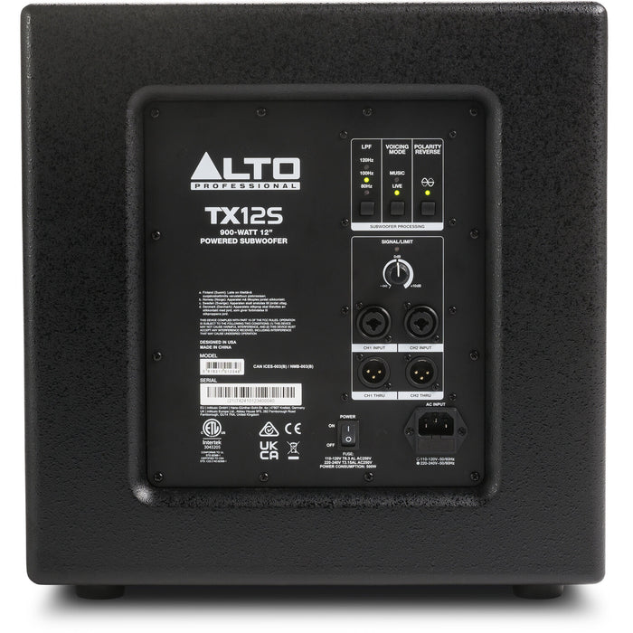 Alto TX12SXUS Compact 12 inch Subwoofer