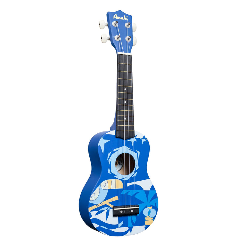 Amahi DDUK2 Tropical Series Soprano Ukulele, Blue Bird