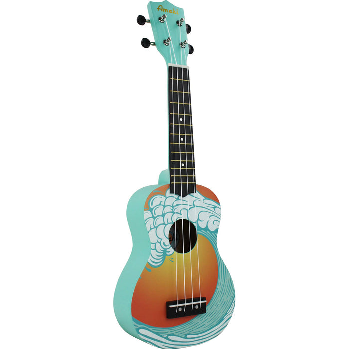 Amahi DDUK9 Tropical Series Soprano Ukulele, Ocean