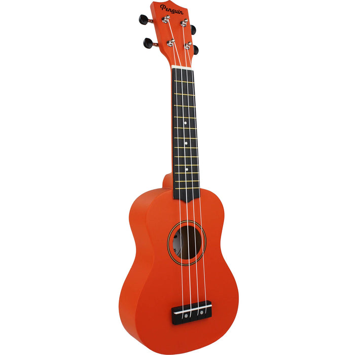 Amahi PGUKOR Penguin Student Ukulele w/ Bag, Sunset Orange
