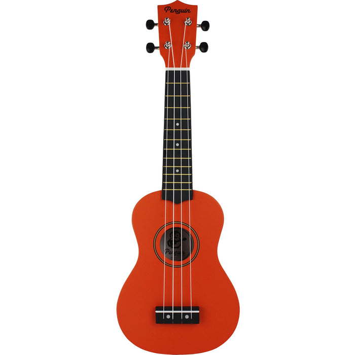 Amahi PGUKOR Penguin Student Ukulele w/ Bag, Sunset Orange