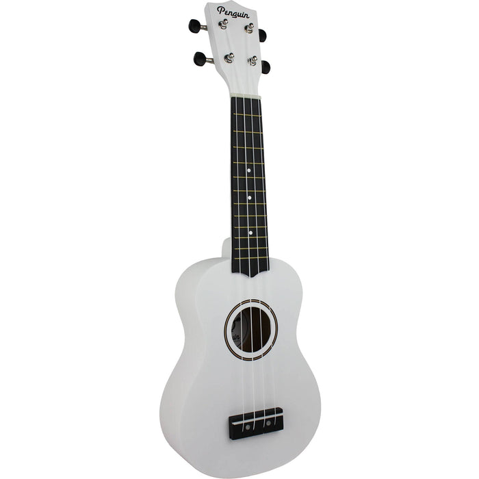 Amahi PGUKWH Penguin Soprano Ukulele w/ Bag, Cloud White