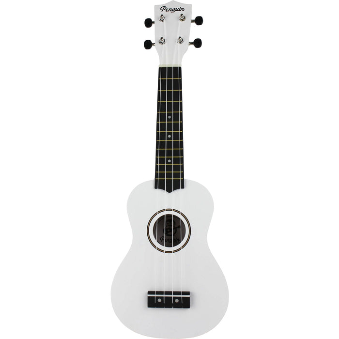 Amahi PGUKWH Penguin Soprano Ukulele w/ Bag, Cloud White