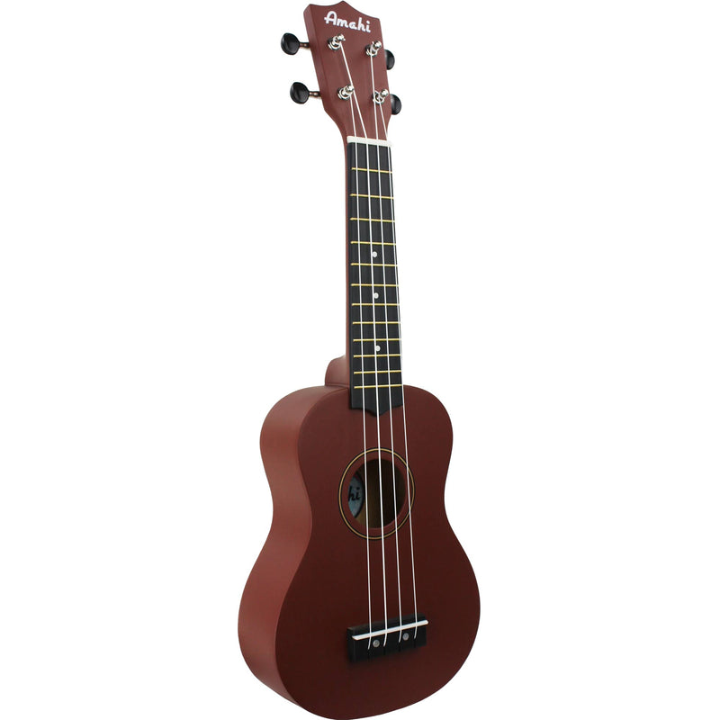Amahi PNUKBR Penguin Soprano Ukulele w/ Bag, Chocolate Chip Brown