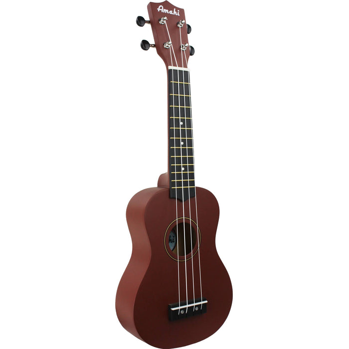 Amahi PNUKBR Penguin Soprano Ukulele w/ Bag, Chocolate Chip Brown