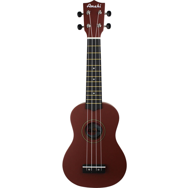 Amahi PNUKBR Penguin Soprano Ukulele w/ Bag, Chocolate Chip Brown