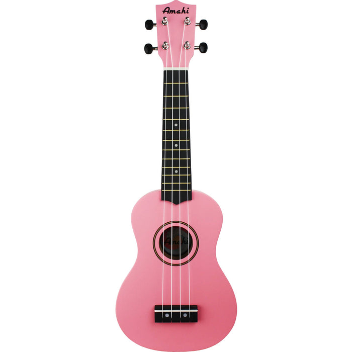 Amahi PNUKPI Penguin Soprano Ukulele w/ Bag, Baby Pink
