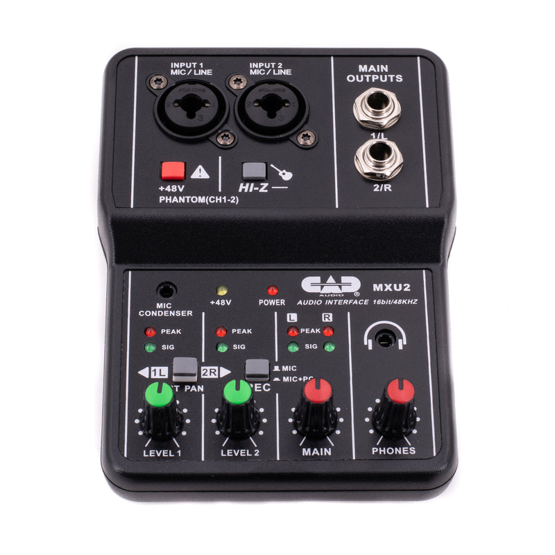 CAD Audio MXU2 2-Channel Analog Mixer with USB Interface
