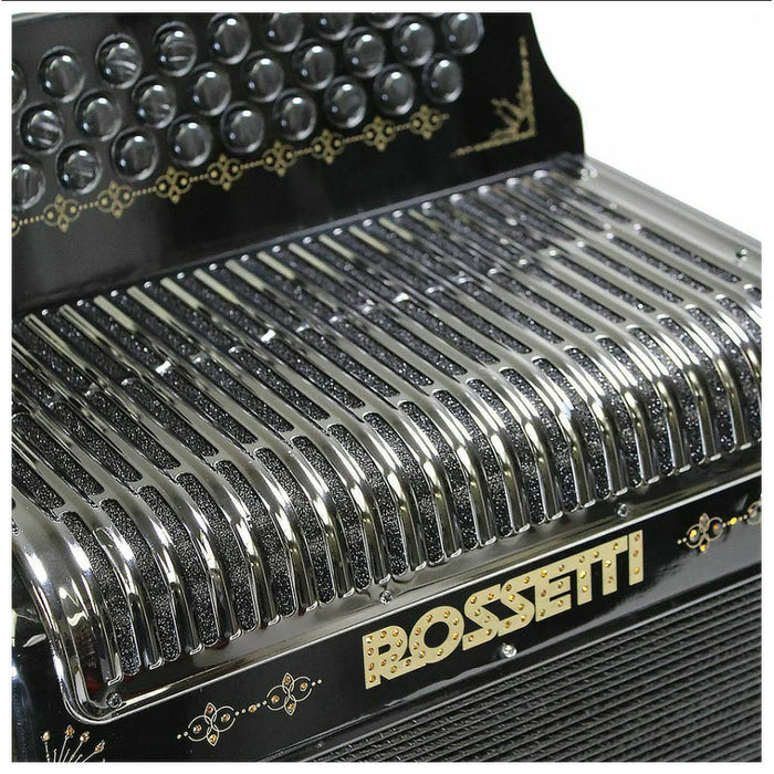 CLOSEOUT Rossetti Constantine 31 Button Professional Button Accordion, FBE, Black and Gold