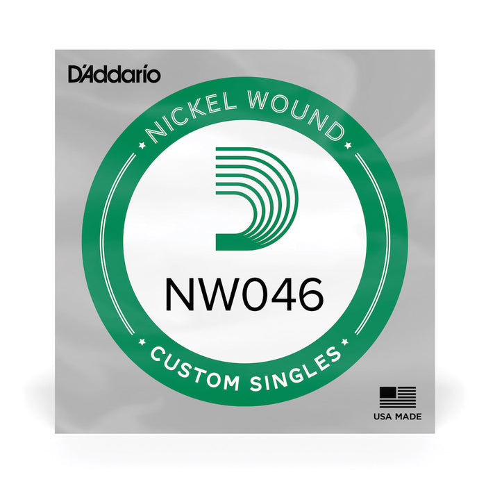 D'Addario NW046 Nickel Wound Electric Guitar Single String, .046