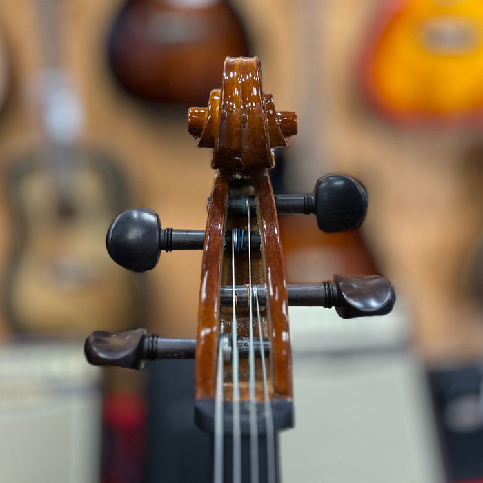 DISPLAY Brandenburg CL-1180 Antiqued Solid Top Cello Outfit with Hard Case and Bow, 4/4