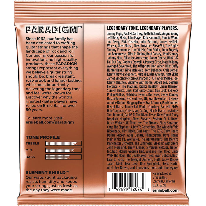 Ernie Ball P02076 Paradigm Phosphor Bronze Acoustic Guitar Strings Medium Light
