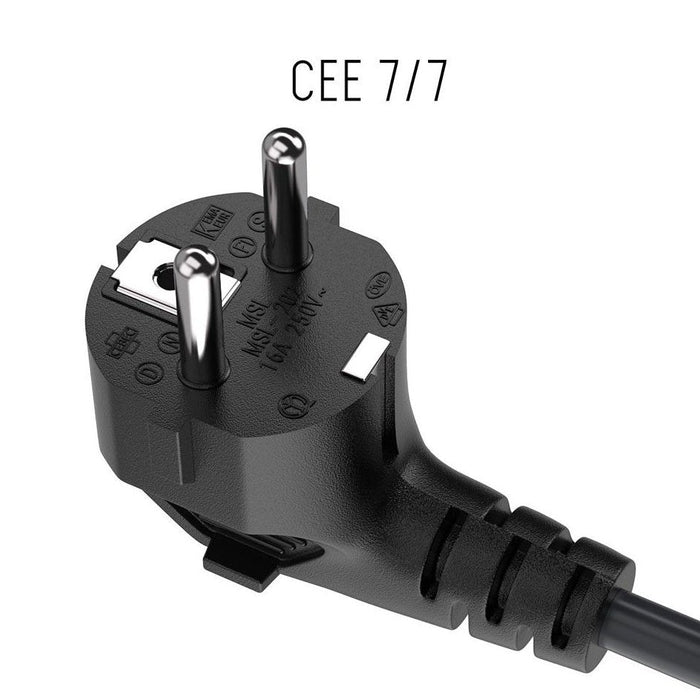 European Power Cord (CEE 7/7 to IEC320 C13), 6ft Black