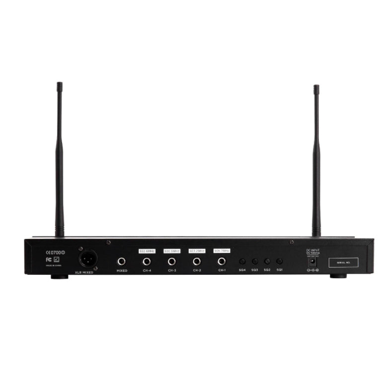 Gemini UHF-04M 4-Channel Wireless Handheld Microphone System