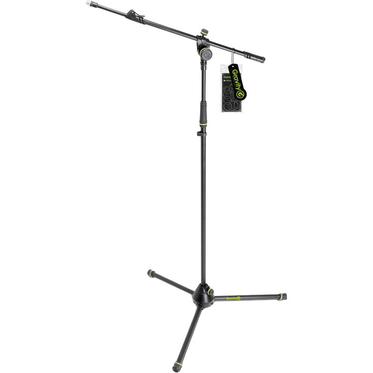 Gravity Stands GR-GMS4322B Telescopic Boom Microphone Stand w/ Folding Tripod Base and Clutch