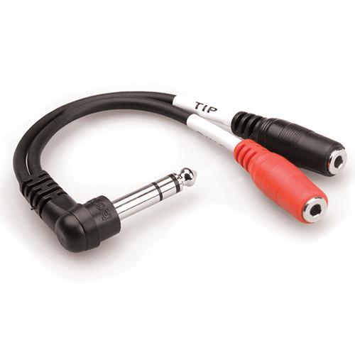 HOSA Stereo Breakout, 1/4 in TRS to Dual 3.5 mm TRSF-Dirt Cheep