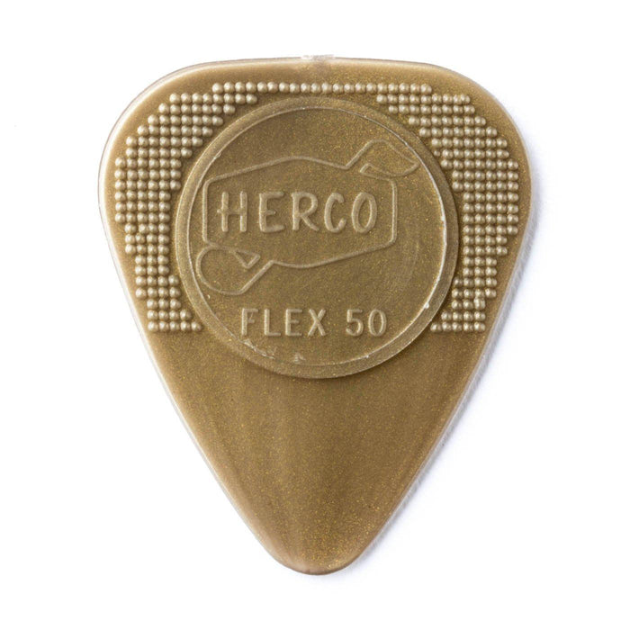 Herco HE210P FLEX50 Nylon Guitar Pick Gold 12 pack