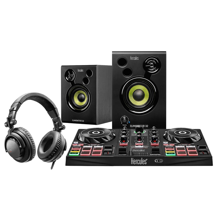 Hercules DJ Learning Kit w/ Inpulse 200 DJ Controller, 15 Watt Monitor Speakers & Headphones