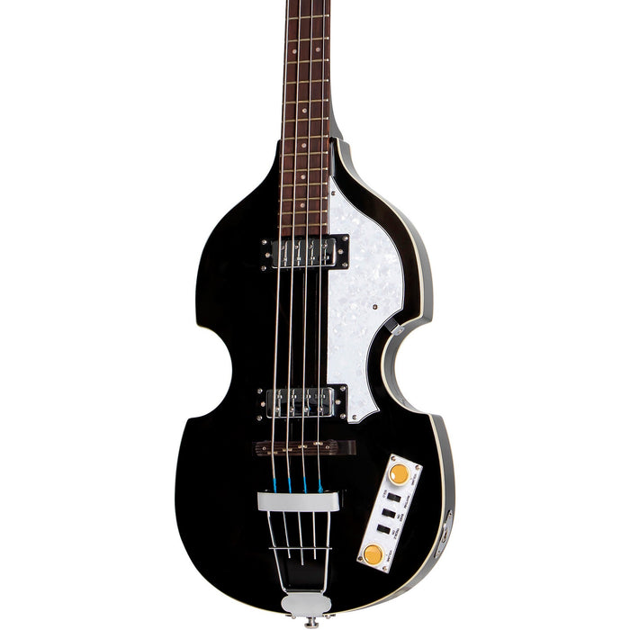 Hofner Ignition Series Short-Scale Violin Electric Bass, Transparent Black