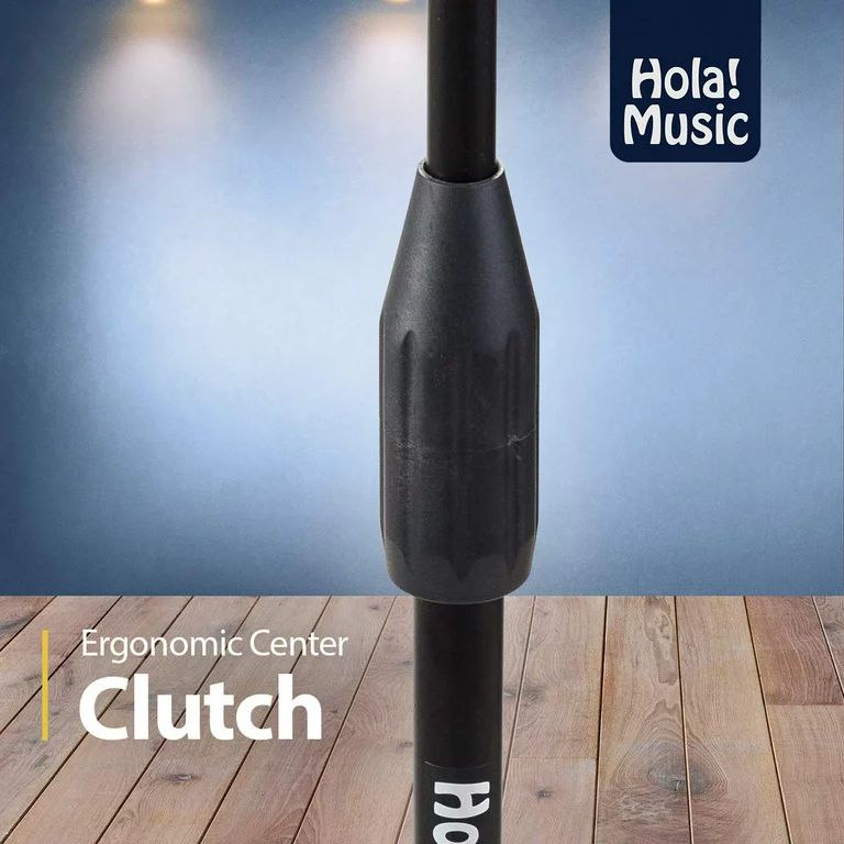 Hola! Music HPS-101TB Professional Tripod Microphone Mic Stand with Telescopic Boom, Pack of 2, Black