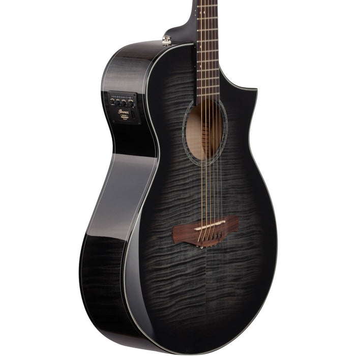 Ibanez AEWC400TKS Acoustic Electric Guitar, Transparent Black Sunburst
