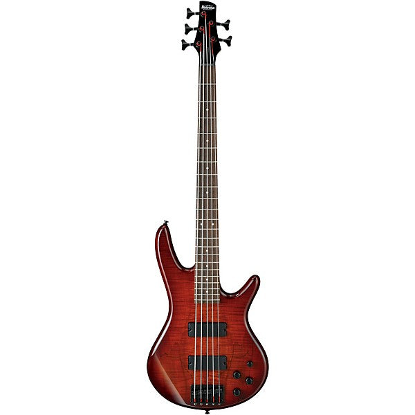 Ibanez Gio GSR205SMCNB Bass Guitar - Spalted Maple, Charcoal Brown Burst