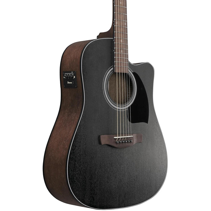 Ibanez PF54CE Acoustic-Electric Guitar, Open-pore Weathered Black