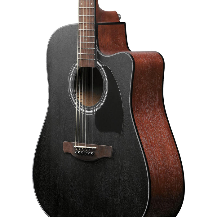 Ibanez PF54CE Acoustic-Electric Guitar, Open-pore Weathered Black