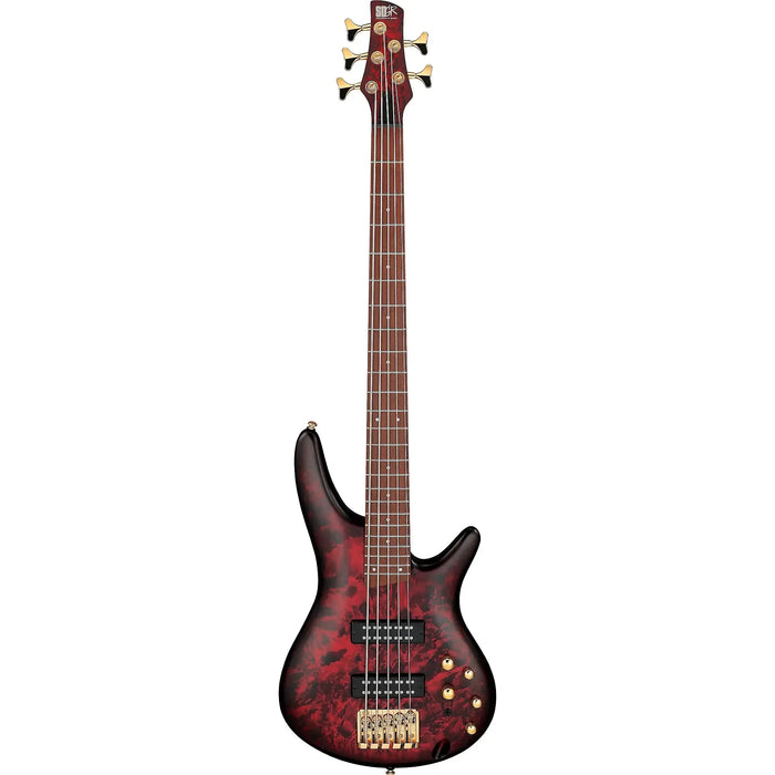 Ibanez SR Standard SR305E 5-string Electric Bass, Wine Red Frozen Metallic