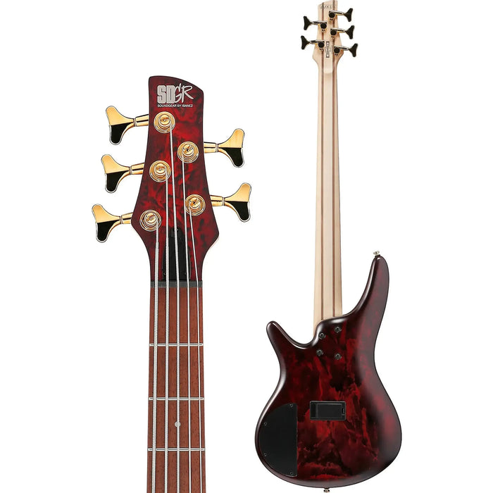 Ibanez SR Standard SR305E 5-string Electric Bass, Wine Red Frozen Metallic
