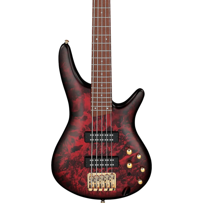 Ibanez SR Standard SR305E 5-string Electric Bass, Wine Red Frozen Metallic