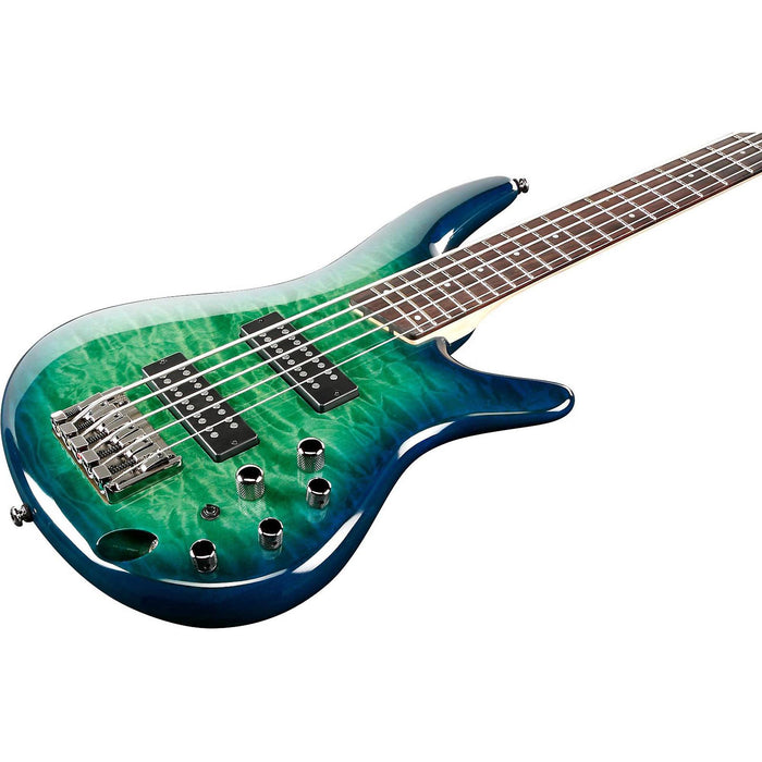 Ibanez SR405EQMSLG SR 5-String Electric Bass, Surreal Blue Burst Gloss
