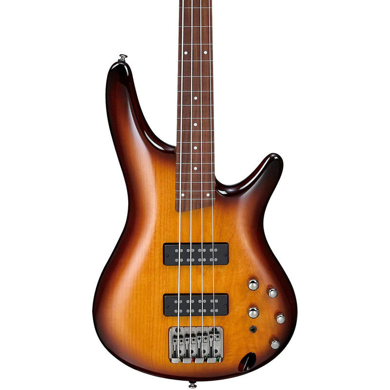 Ibanez Standard SR370E Fretless 4-string Electric Bass, Brown Burst