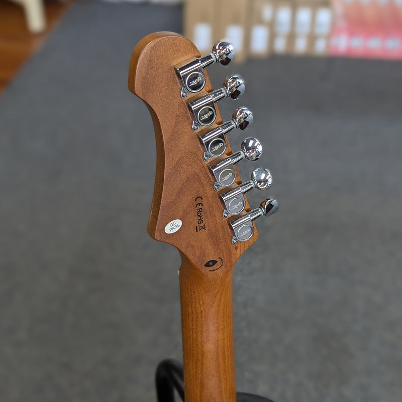 JET Guitars JS-400 BK Solidbody Strat-Style Guitar - Black HSS, Roasted Maple Neck
