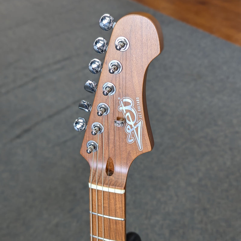JET Guitars JS-400 BK Solidbody Strat-Style Guitar - Black HSS, Roasted Maple Neck