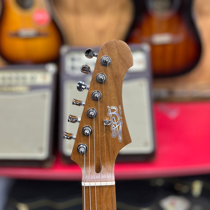 JET Guitars JS-400 OW Solidbody Strat-Style Guitar - Olympic White HSS, Roasted Maple Neck