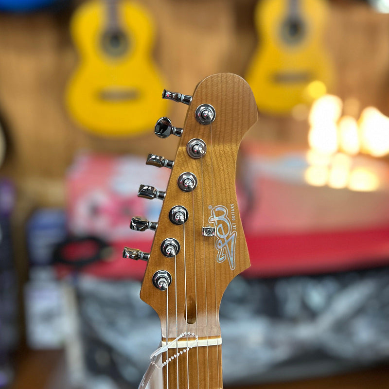 JET Guitars JS-400 SB Solidbody Strat-Style Guitar - Sunburst HSS, Roasted Maple Neck