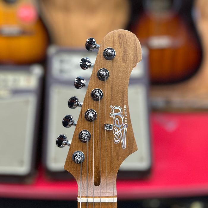 JET Guitars JT-300 CAR P90 Telecaster-style Electric Guitar, Candy Red, Roasted Maple Neck