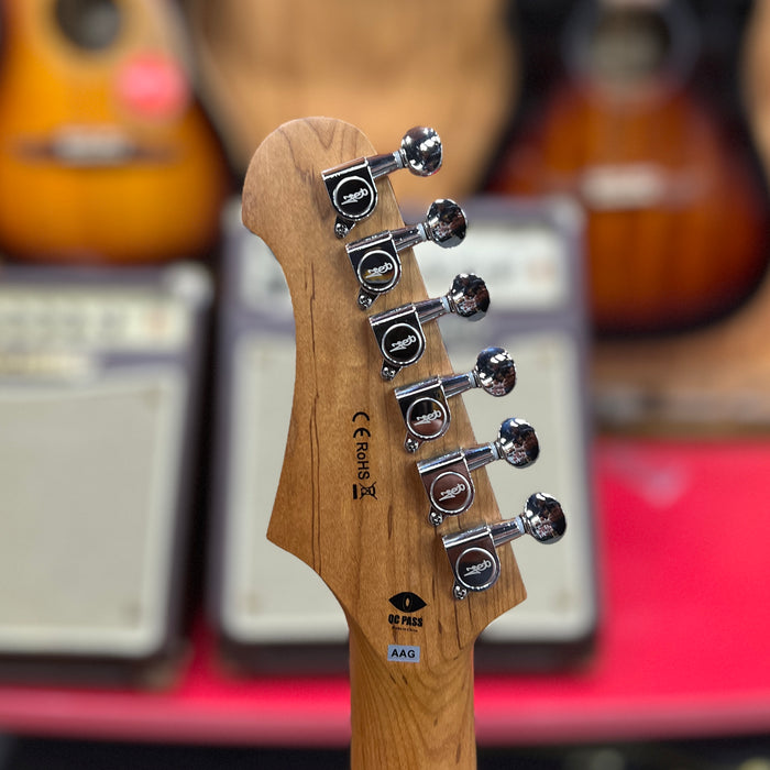 JET Guitars JT-300 CAR P90 Telecaster-style Electric Guitar, Candy Red, Roasted Maple Neck