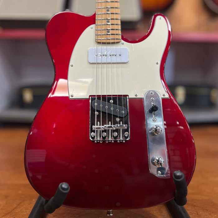 JET Guitars JT-300 CAR P90 Telecaster-style Electric Guitar, Candy Red, Roasted Maple Neck